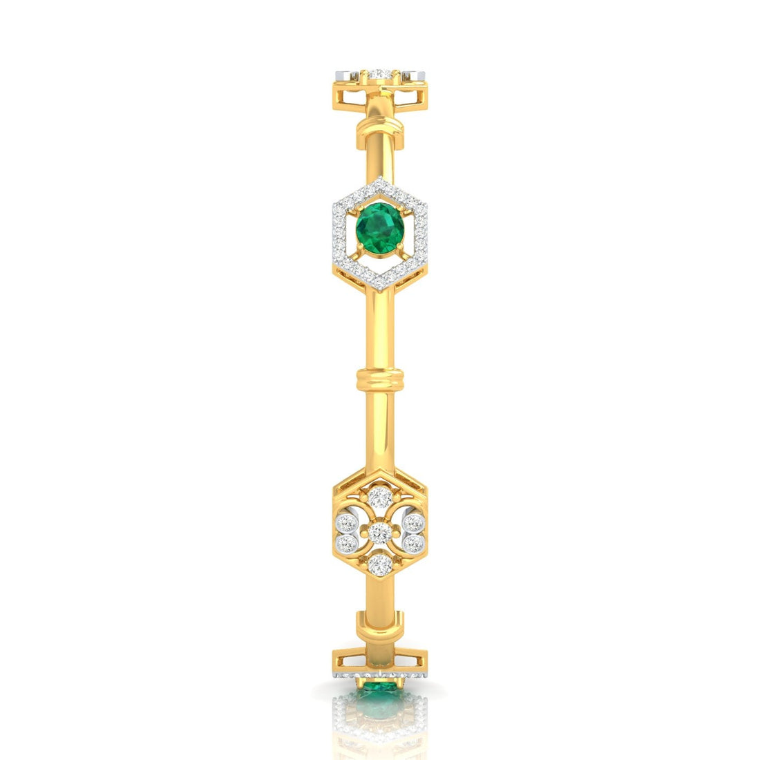 Emerald Hexa Bangle — view 1