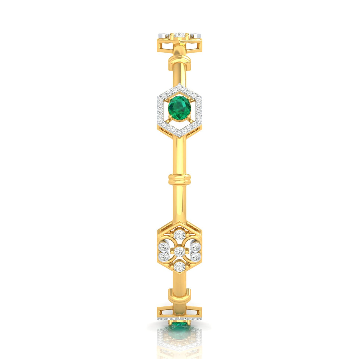 Emerald Hexa Bangle — view 2
