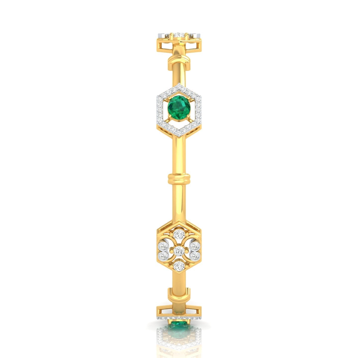 Emerald Hexa Bangle — view 2
