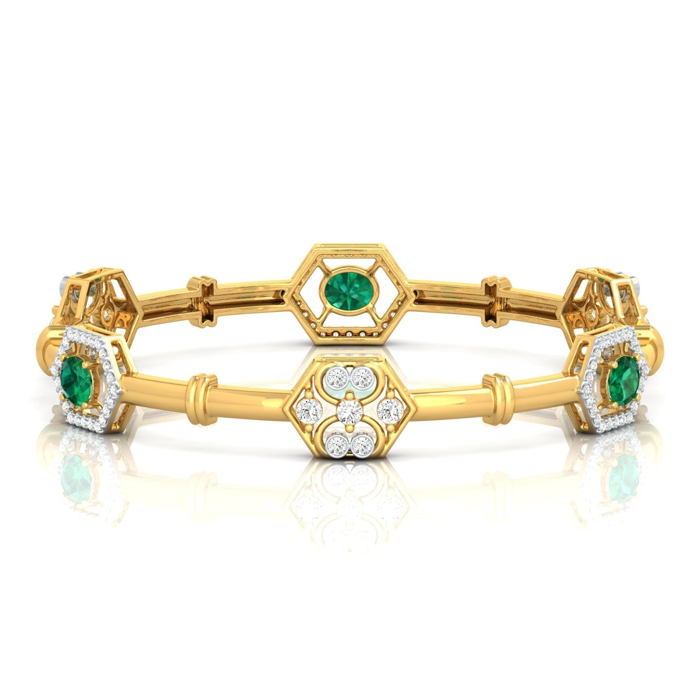 Emerald Hexa Bangle — view 1