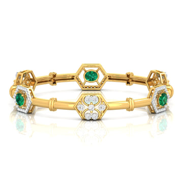 Emerald Hexa Bangle — view 1
