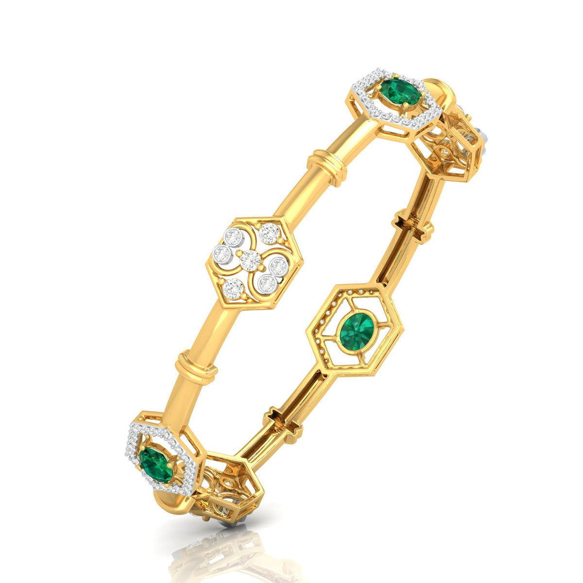 Emerald Hexa Bangle — view 3