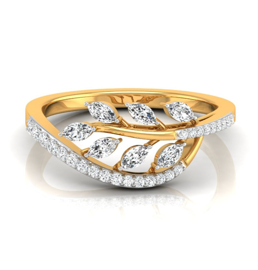 Dew-leaf Ring — view 2