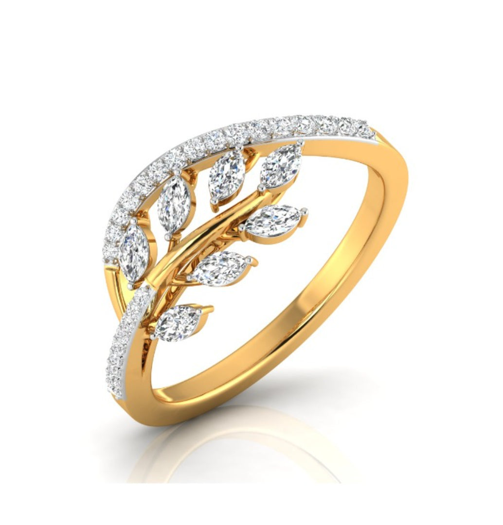 Dew-leaf Ring — view 1