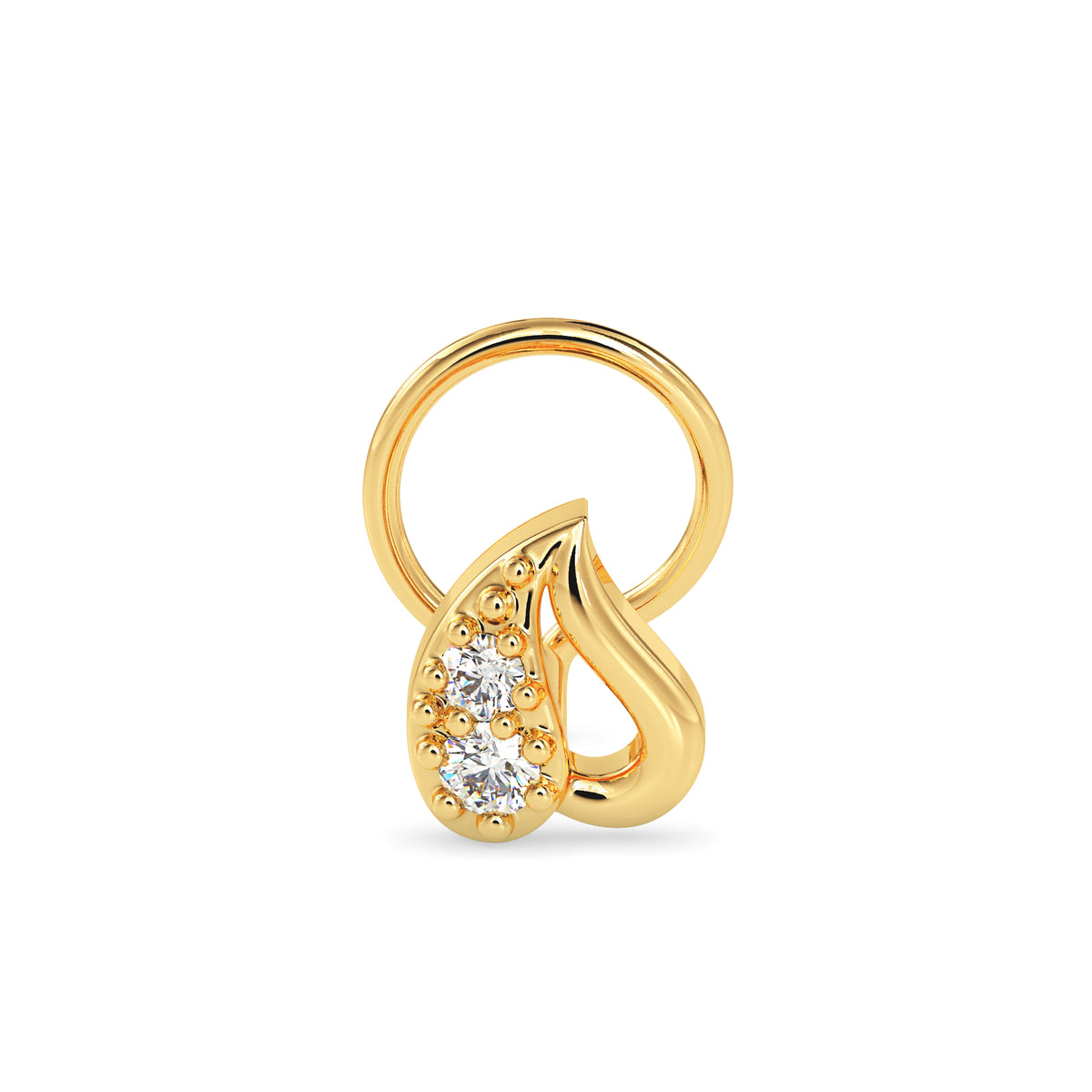 Noor-Leaf Nose Pin — view 1