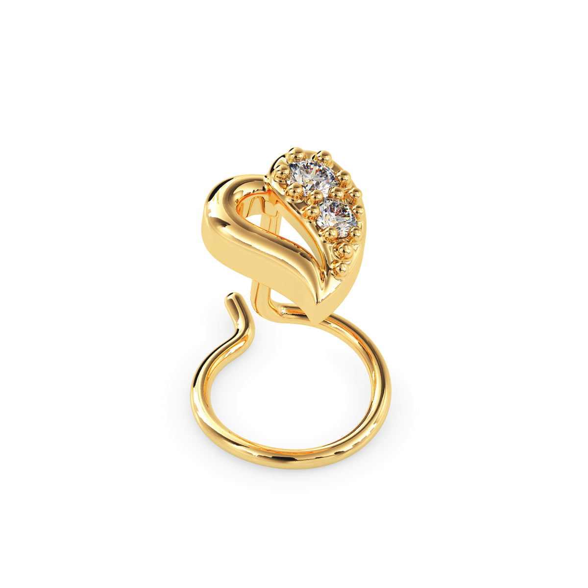 Noor-Leaf Nose Pin — view 2