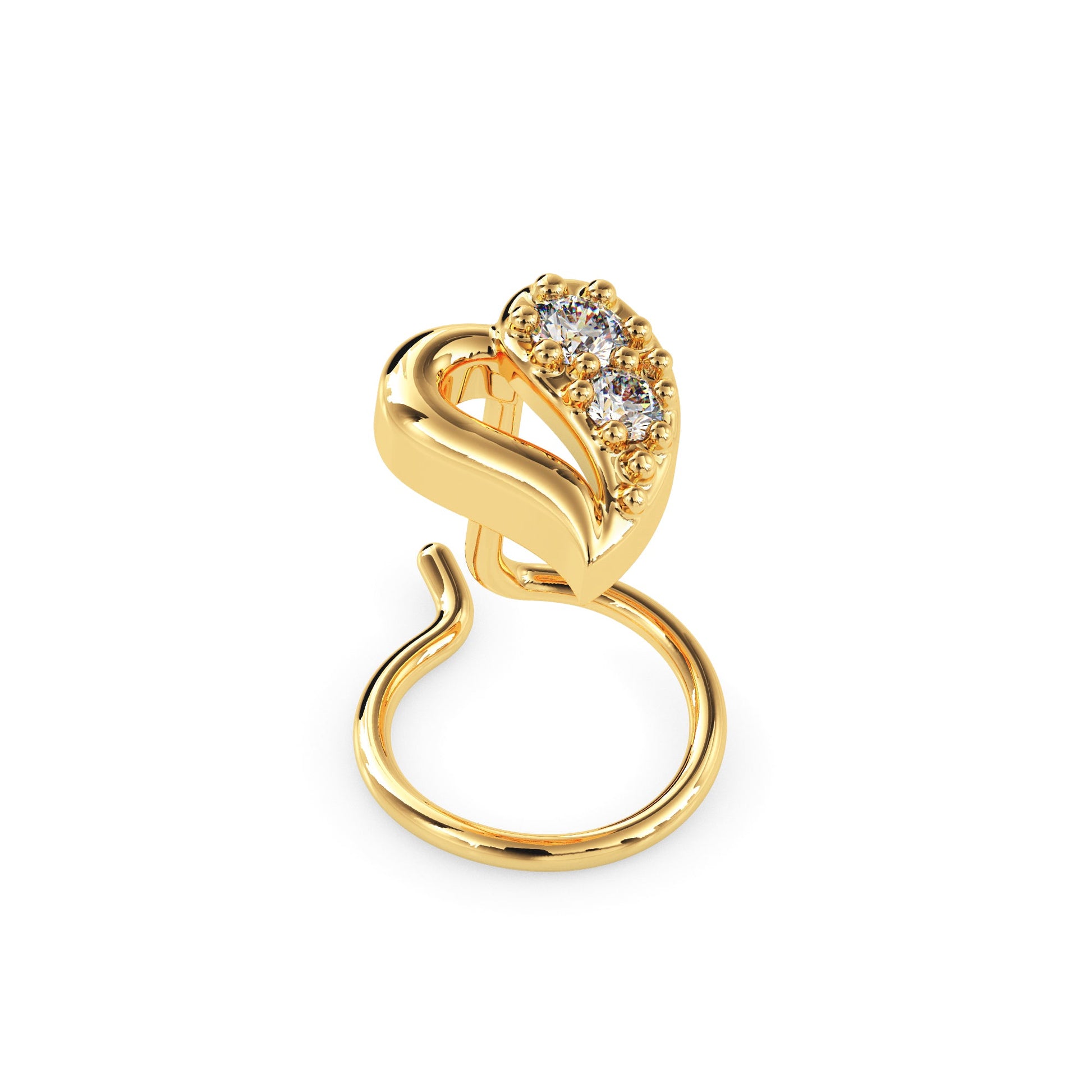 Noor-Leaf Nose Pin — view 2