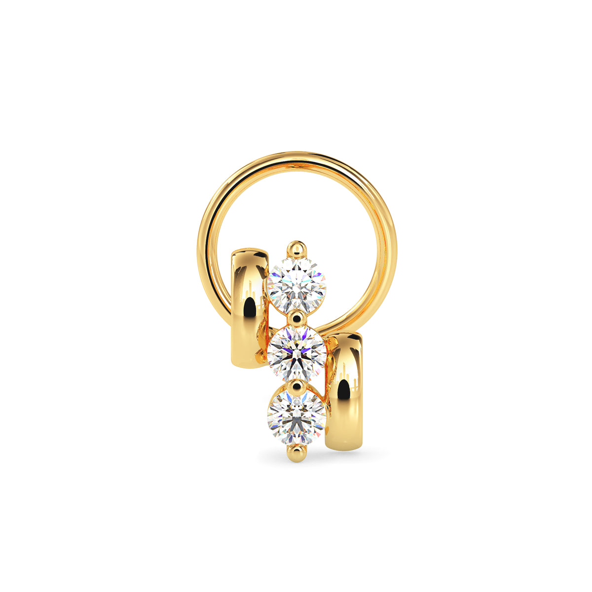 Inara-Twist Nose Pin — view 1