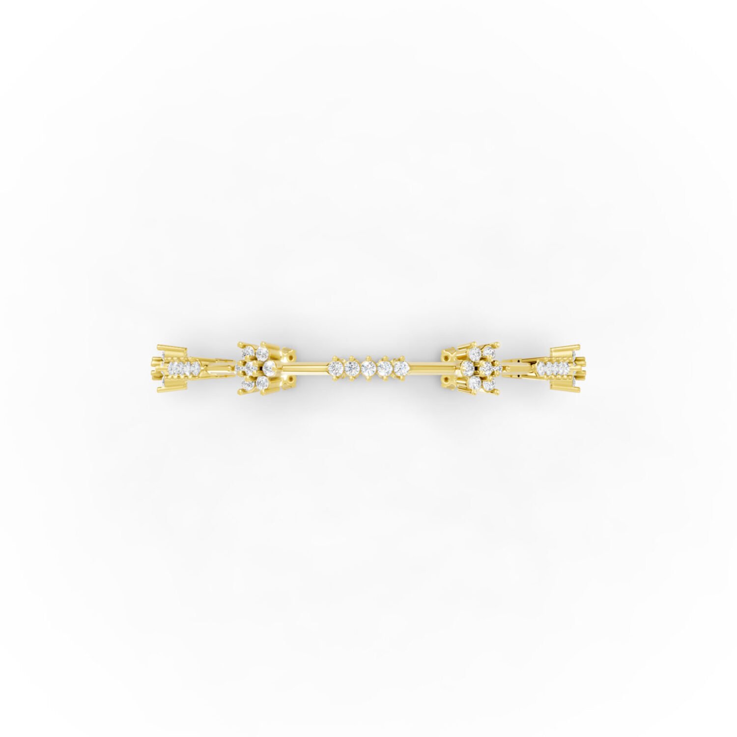 Radiant Halo Gold Bangle