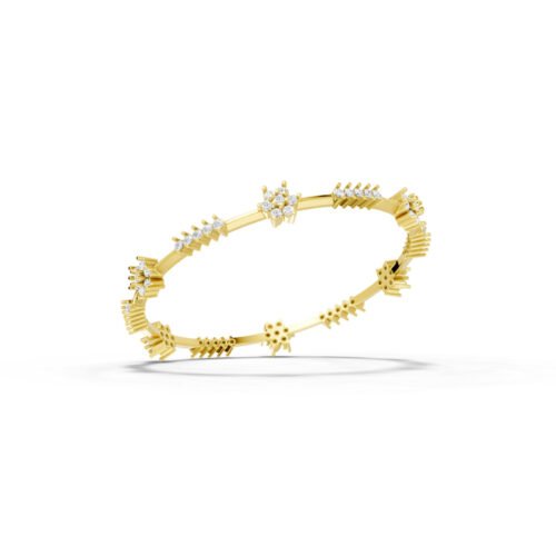 Radiant Halo Gold Bangle
