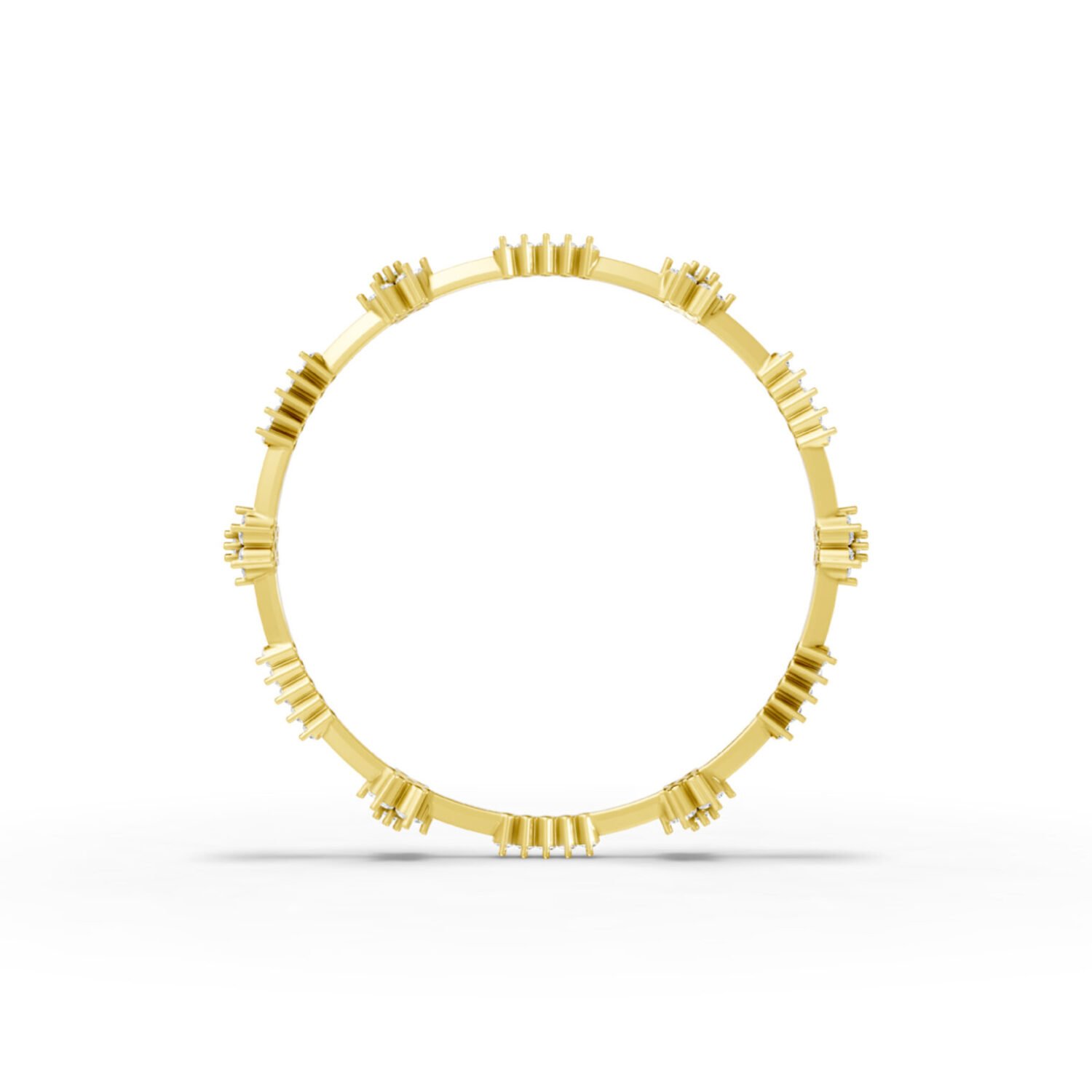 Radiant Halo Gold Bangle