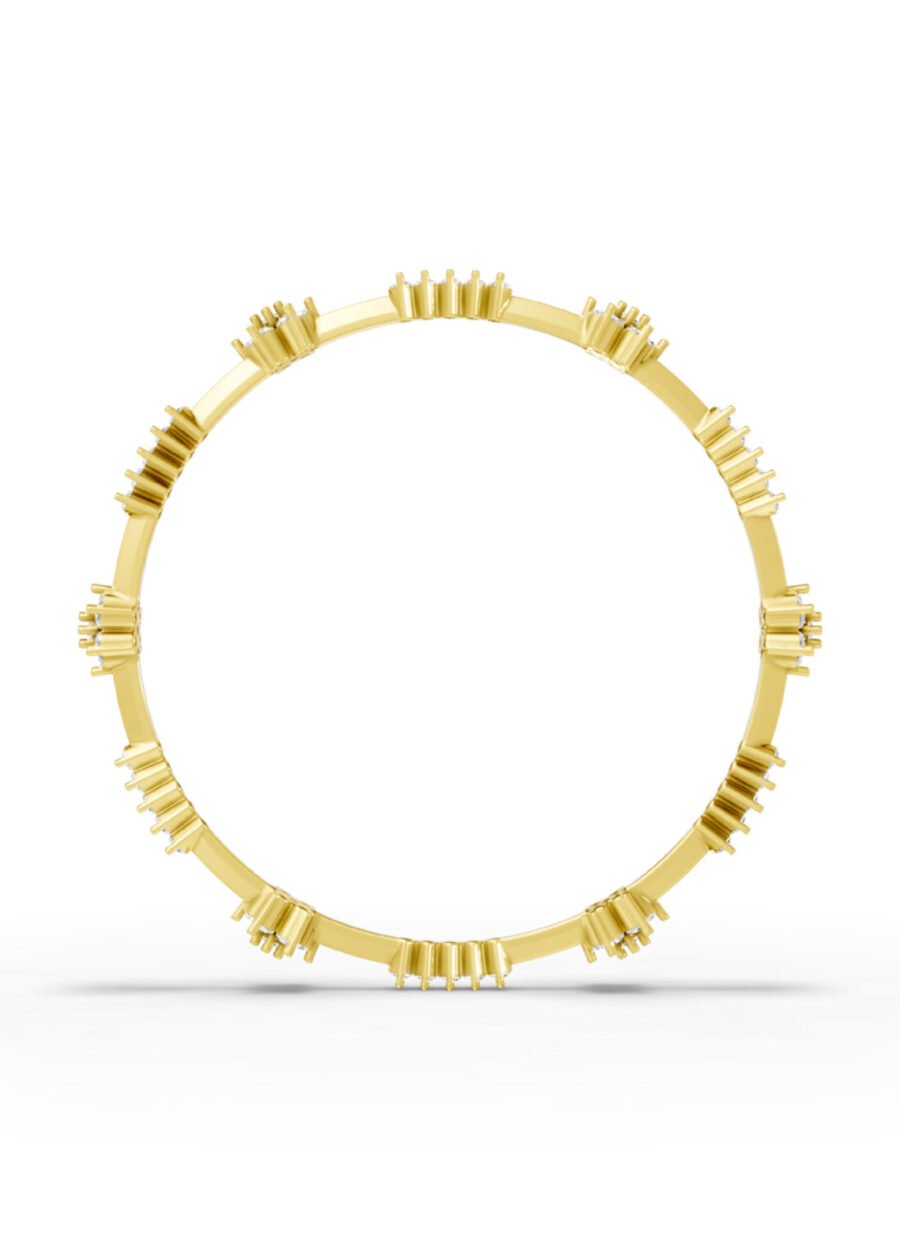 Radiant Halo Gold Bangle