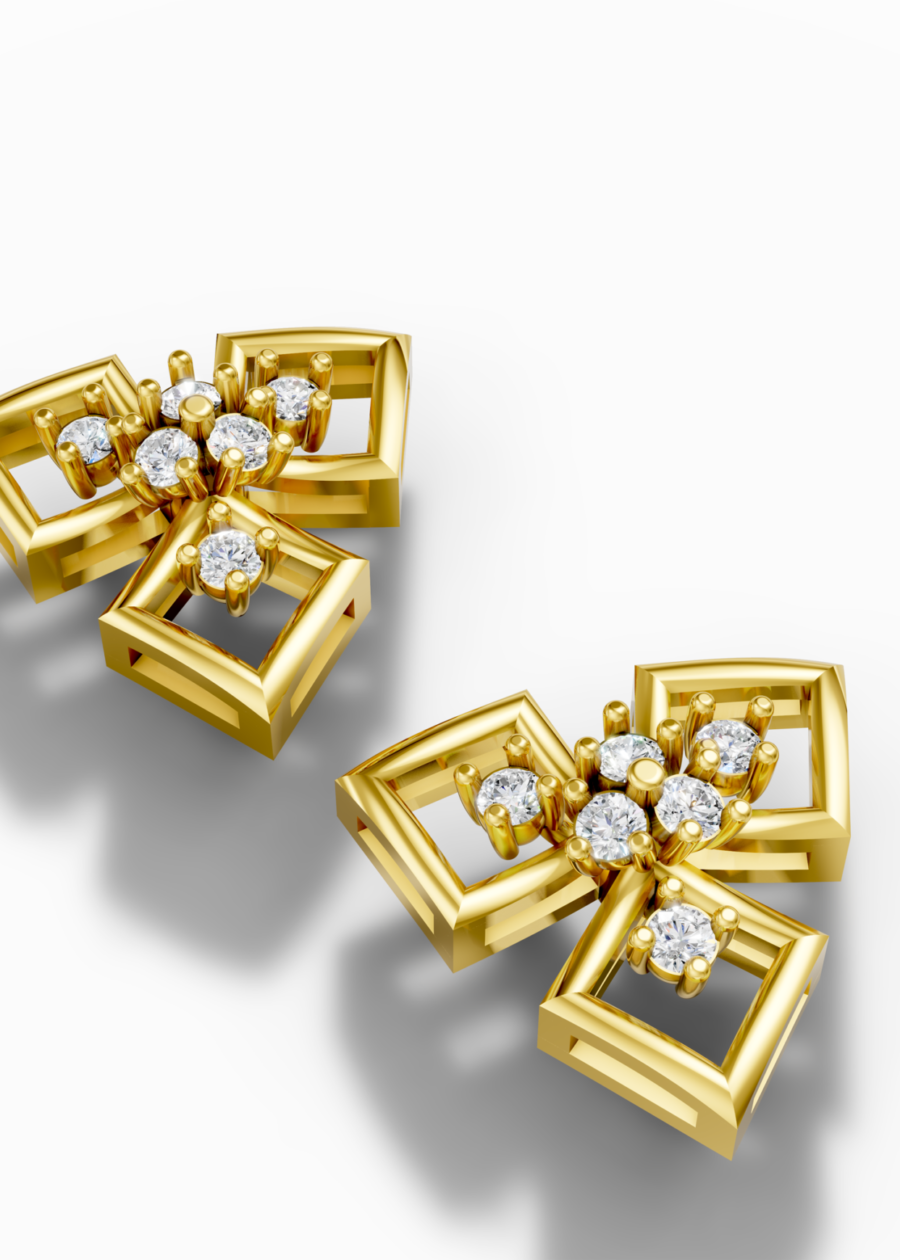 earring290326-01 Fleona Aurelia Crystal Bow Earrings