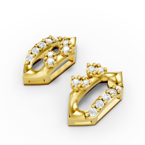 Auric Edge Crystal Hoops