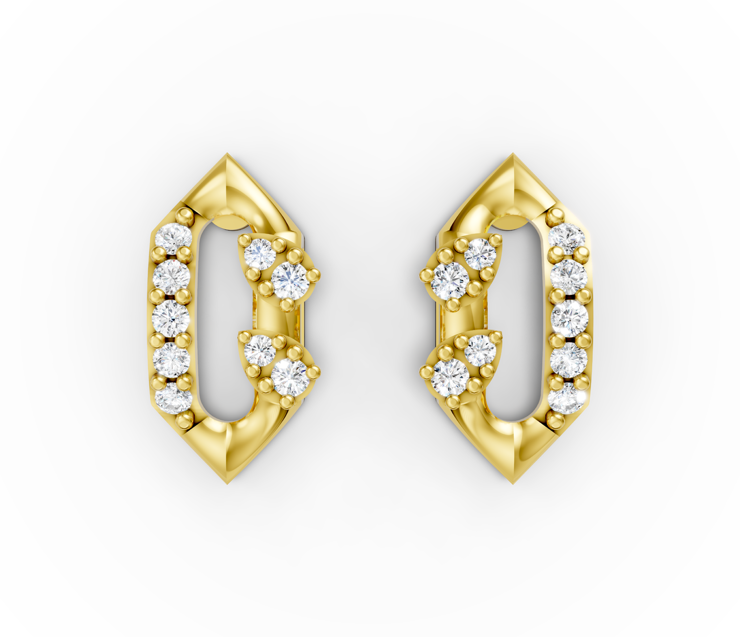 Auric Edge Crystal Hoops