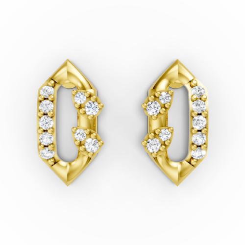 Auric Edge Crystal Hoops